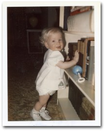 Me at a 1yr cruising a book case